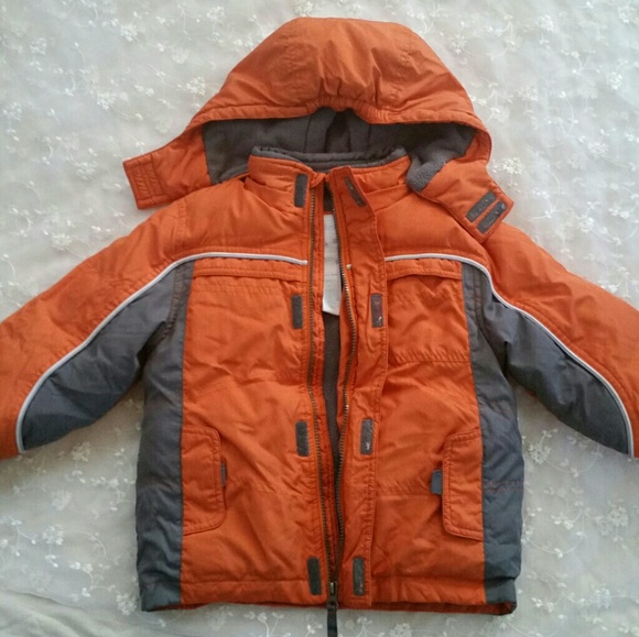 Wonderkids Other - Boys Orange & Grey Winter Jacket